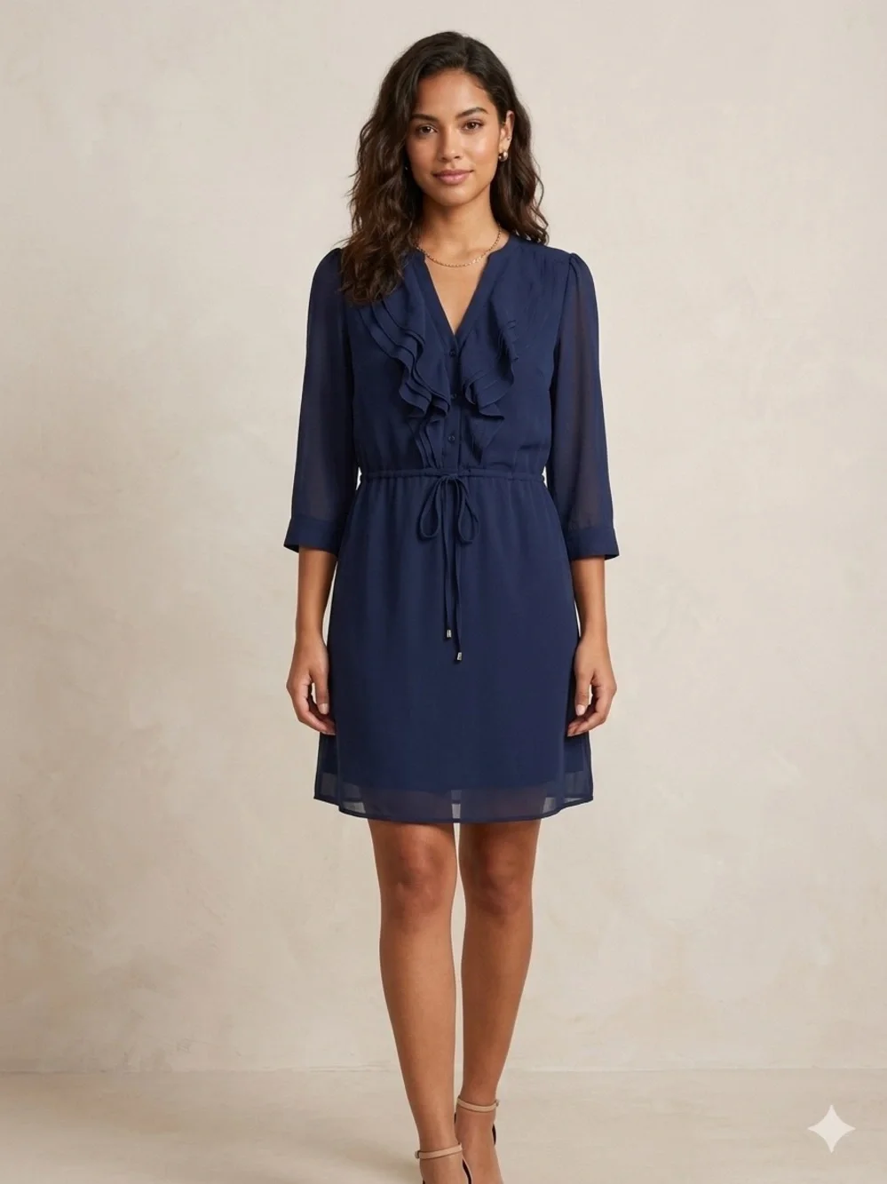 h&m blue midi dress Hm Blue And White Dress